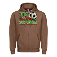 Chestnut tis' the season soccer Zipper Hoodie - Zillion Design Studio