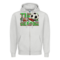 Dove Grey tis' the season soccer Zipper Hoodie - Zillion Design Studio