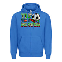 True Royal tis' the season soccer Zipper Hoodie - Zillion Design Studio