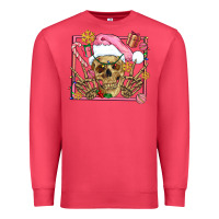 Cardinal pink christmas skeleton Premium Sweatshirt - AdoDesignShop