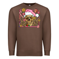 Chestnut pink christmas skeleton Premium Sweatshirt - AdoDesignShop