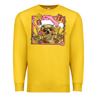Lemon pink christmas skeleton Premium Sweatshirt - AdoDesignShop