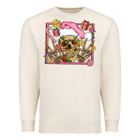 Sandshell pink christmas skeleton Premium Sweatshirt - AdoDesignShop