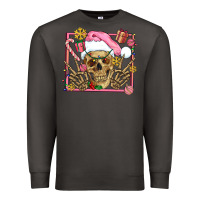 Smoke pink christmas skeleton Premium Sweatshirt - AdoDesignShop