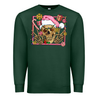 Sports Green pink christmas skeleton Premium Sweatshirt - AdoDesignShop