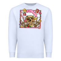 White pink christmas skeleton Premium Sweatshirt - AdoDesignShop