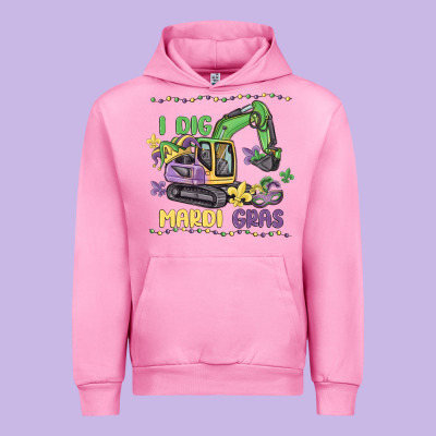 I Dig Mardi Gras Urban Hoodie Designed By Maliassmallbusiness