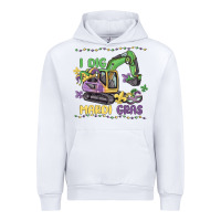 White i dig mardi gras Urban Hoodie - MaliasSmallBusiness