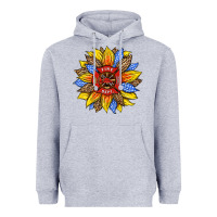 Heather Grey firefighter sunflower Heavyweight Hoodie - HRA Design Shop