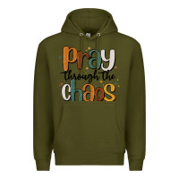 Army Green pray throthe chaos Premium Hoodie - MaliasSmallBusiness