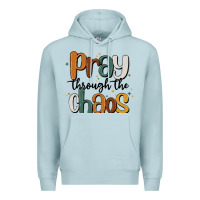 Blue Mist pray throthe chaos Premium Hoodie - MaliasSmallBusiness