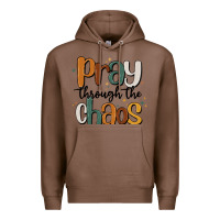 Chestnut pray throthe chaos Premium Hoodie - MaliasSmallBusiness