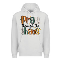 Dove Grey pray throthe chaos Premium Hoodie - MaliasSmallBusiness