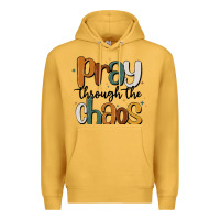 Mustard pray throthe chaos Premium Hoodie - MaliasSmallBusiness
