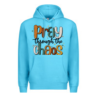 Ocean Blue pray throthe chaos Premium Hoodie - MaliasSmallBusiness