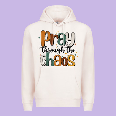 Pray Throthe Chaos Premium Hoodie Designed By Maliassmallbusiness
