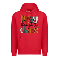 Red pray throthe chaos Premium Hoodie - MaliasSmallBusiness