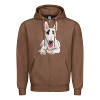 Chestnut bull terrier Zipper Hoodie - RanaPortraitStore