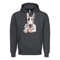 Smoke bull terrier Zipper Hoodie - RanaPortraitStore