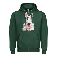 Bull Terrier Zipper Hoodie | Teevron