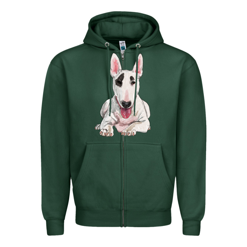 Bull Terrier Zipper Hoodie by RanaPortraitStore | Teevron
