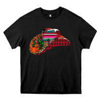 Black Christmas Cowboy Heavy Core Tee - CowhideDigitalArt