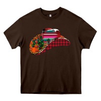 Chocolate Brown Christmas Cowboy Heavy Core Tee - CowhideDigitalArt