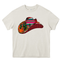 Cream Christmas Cowboy Heavy Core Tee - CowhideDigitalArt