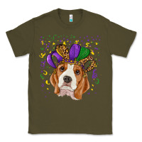 Army Green mardi gras beagle Classic Tee - RanaPortraitStore