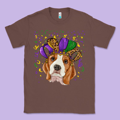 Classic Tee mardi gras beagle