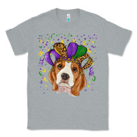 Heather Grey mardi gras beagle Classic Tee - RanaPortraitStore