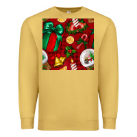 Antique Gold christmas snow globe seamless pattern Premium Sweatshirt - BundleAndBundleShop
