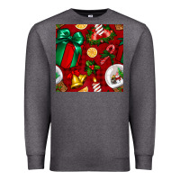 Charcoal Heather christmas snow globe seamless pattern Premium Sweatshirt - BundleAndBundleShop