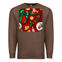 Chestnut christmas snow globe seamless pattern Premium Sweatshirt - BundleAndBundleShop