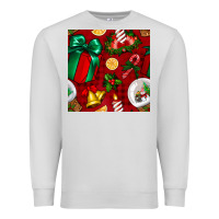 Dove Grey christmas snow globe seamless pattern Premium Sweatshirt - BundleAndBundleShop