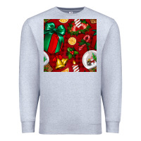 Heather Grey christmas snow globe seamless pattern Premium Sweatshirt - BundleAndBundleShop
