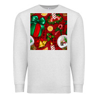 Oatmeal Heather christmas snow globe seamless pattern Premium Sweatshirt - BundleAndBundleShop