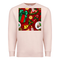 Pale Pink christmas snow globe seamless pattern Premium Sweatshirt - BundleAndBundleShop