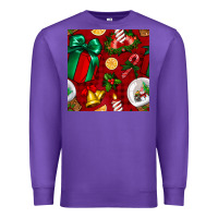 Purple christmas snow globe seamless pattern Premium Sweatshirt - BundleAndBundleShop