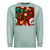 Seafoam christmas snow globe seamless pattern Premium Sweatshirt - BundleAndBundleShop