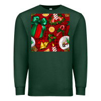 Sports Green christmas snow globe seamless pattern Premium Sweatshirt - BundleAndBundleShop