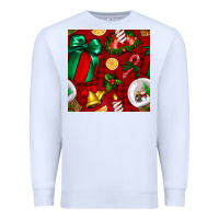 White christmas snow globe seamless pattern Premium Sweatshirt - BundleAndBundleShop