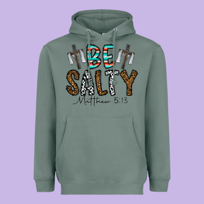 Be Salty Matthew 5. 13 Heavyweight Hoodie Designed By Cowhidedigitalart