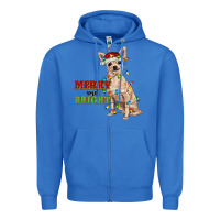 True Royal merry and bright chihuahua Zipper Hoodie - RanaPortraitStore