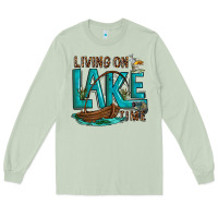 Matcha living on lake time Long Sleeve Tee - texasbilliewilder