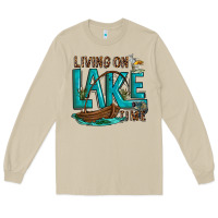 Mushroom living on lake time Long Sleeve Tee - texasbilliewilder
