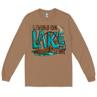 Toasted Coconut living on lake time Long Sleeve Tee - texasbilliewilder