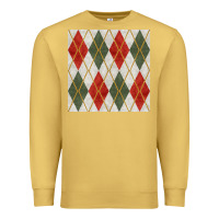 Antique Gold christmas diamond plaid seamless pattern Premium Sweatshirt - BundleAndBundleShop