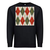 Black christmas diamond plaid seamless pattern Premium Sweatshirt - BundleAndBundleShop