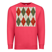 Cardinal christmas diamond plaid seamless pattern Premium Sweatshirt - BundleAndBundleShop
